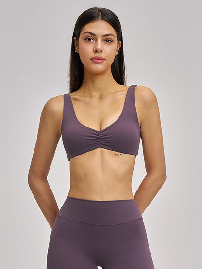 Sexy Backless Yoga Bra, Gathered Sports Running Fitness Underwear - image 12