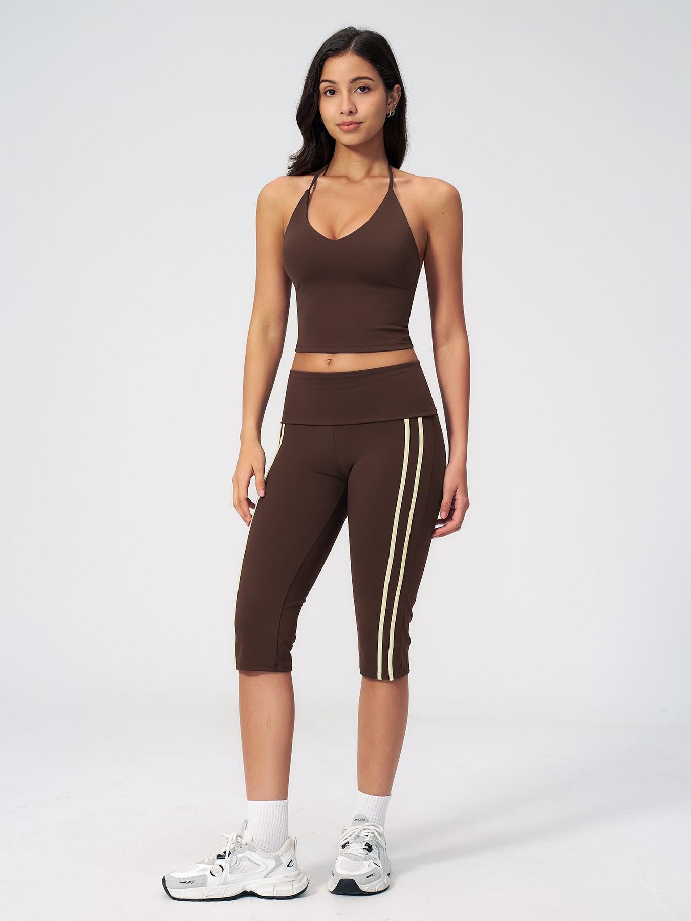 European and American Yoga Set, Two-Piece Activewear Set Sportswear for Outdoor Activities - image 14