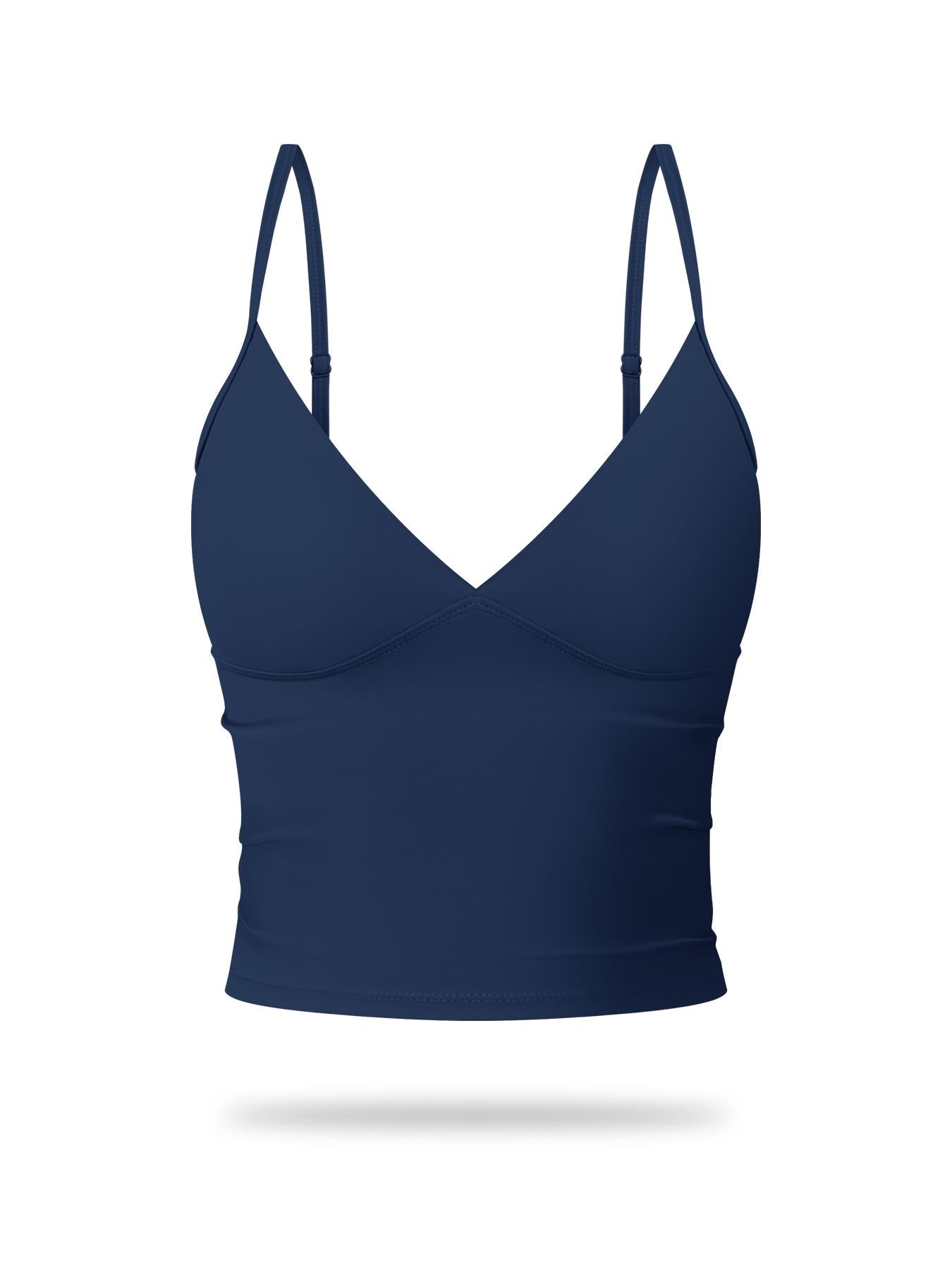 Women's Solid Color Sports Cami Top, Breathable Comfortable Sports Top - image 21