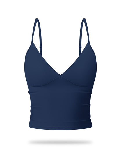 Women's Solid Color Sports Cami Top, Breathable Comfortable Sports Top - image 21