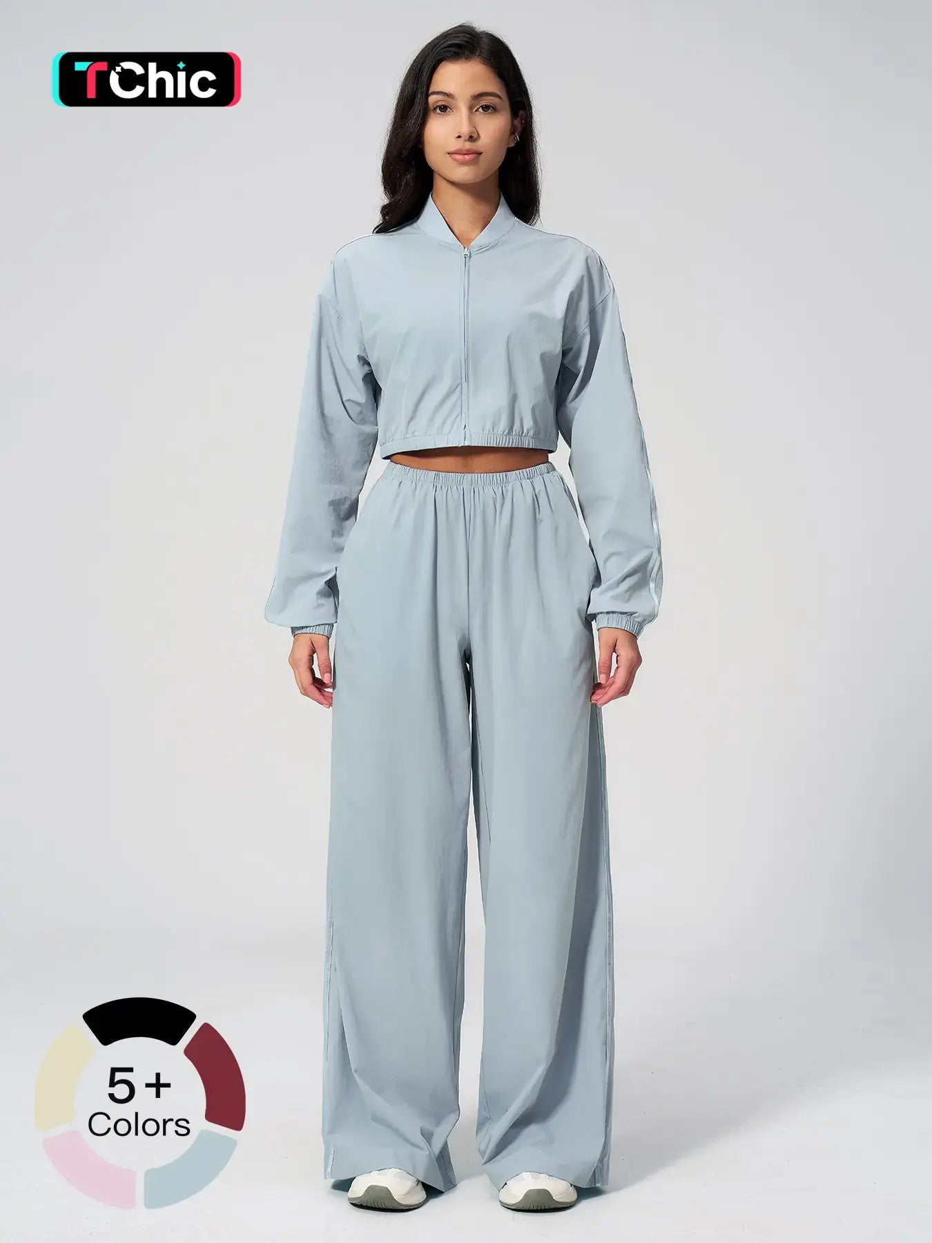 Women's Sun Protection Sportswear Yoga Set, Long Sleeve Top & Pants