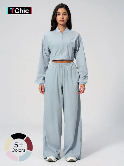Women's Sun Protection Sportswear Yoga Set, Long Sleeve Top & Pants
