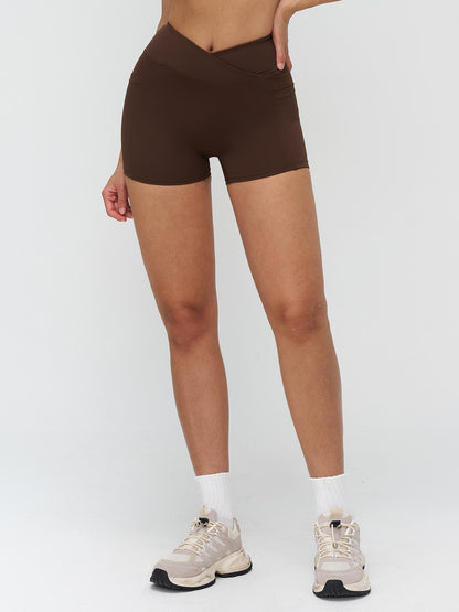 High Waist Yoga Shorts, Cross-Waist Tight-Fitting Yoga Pants - image 15