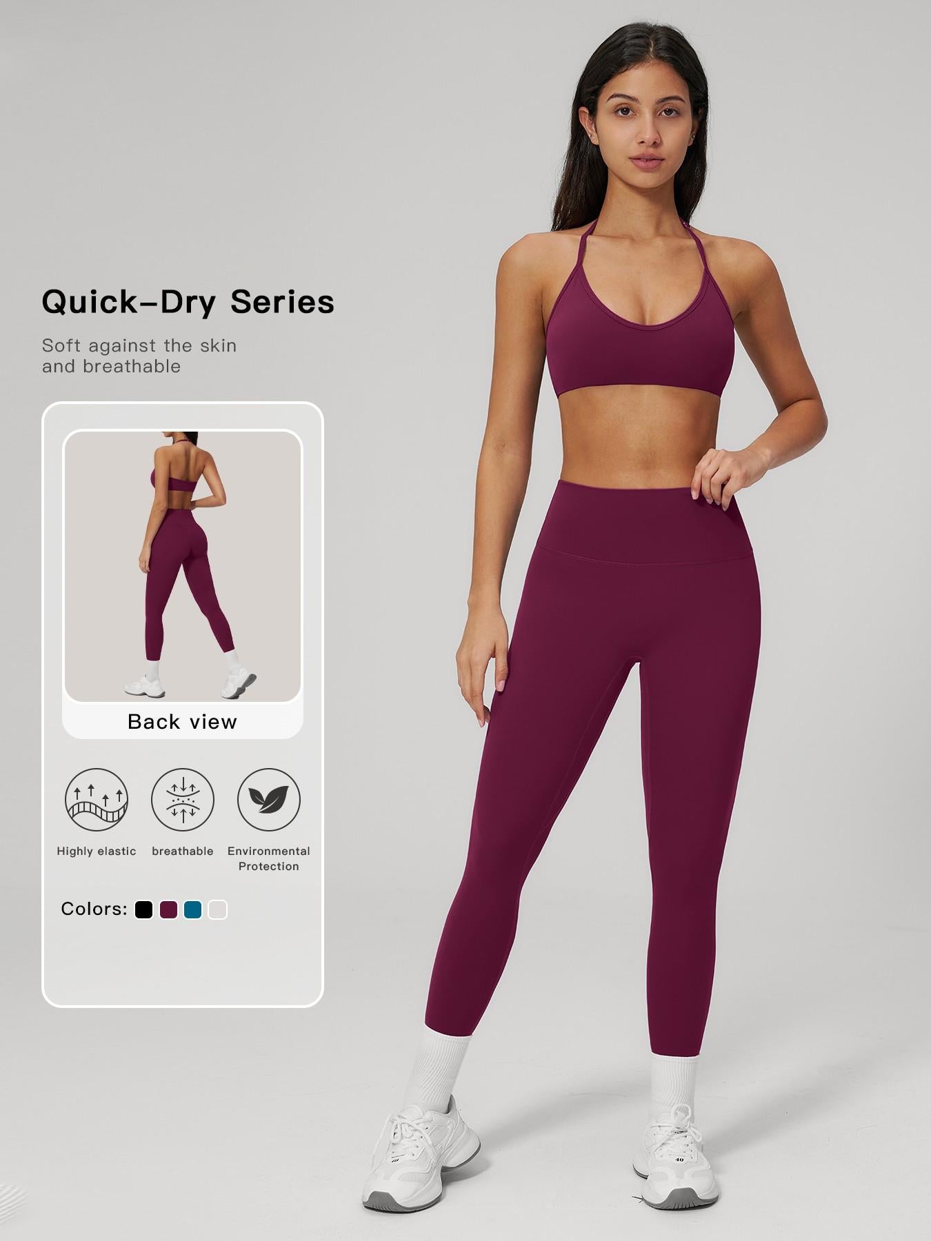 Women's Fleece Yoga Set, Quick-Dry Bra and Workout Pants - image 11