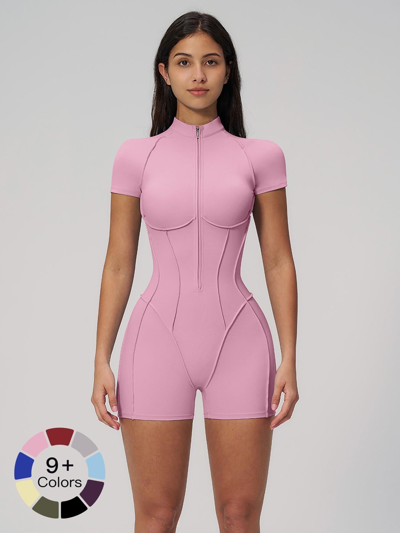 European and American Cross-Border Fitness One-Piece, Stand Collar Zipper - image 13