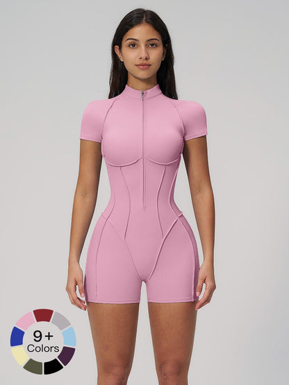 European and American Cross-Border Fitness One-Piece, Stand Collar Zipper - image 13
