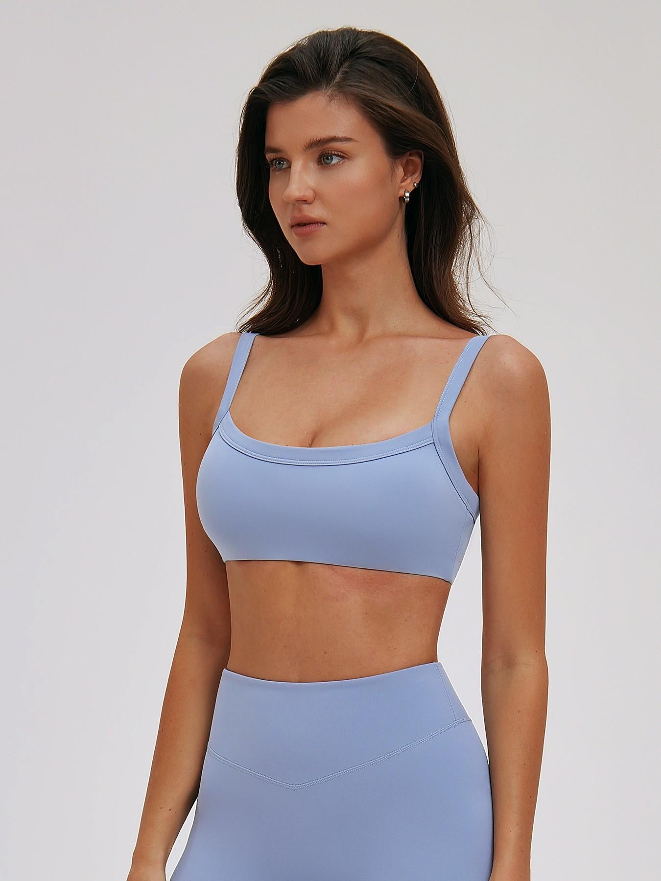 Cross-Border Textured Shoulder Straps Yoga Bra, Compression Sports Bra - image 11