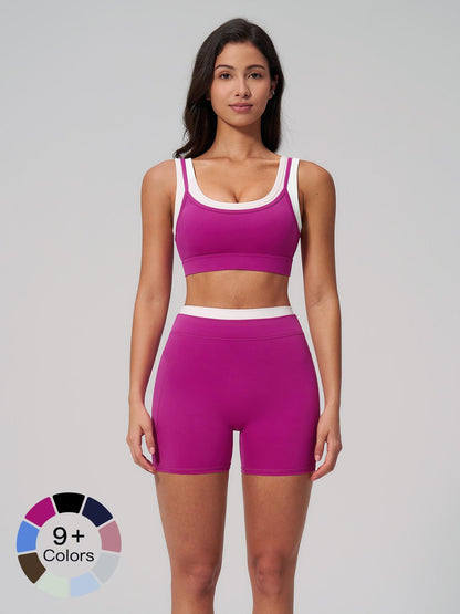 Women's Two-Piece Colorblock Yoga Set, Activewear Set - image 22