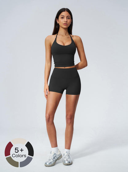 Women's Yoga Set with Padded Bra, Backless High-Waisted Quick-Dry Sportswear - image 20