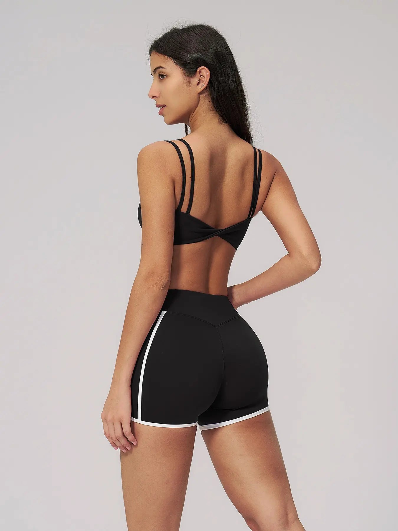 Women's Bare-Look Yoga Set, Contrast Stitching - image 4
