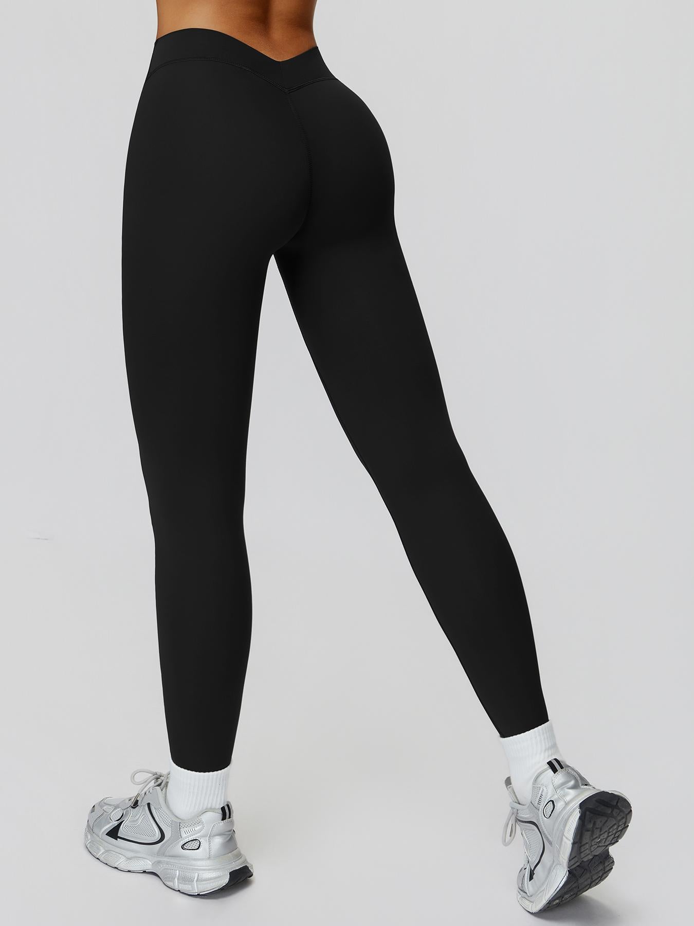 High Waist Yoga Pants, Fitted V-Back Sport Long Pants - image 14