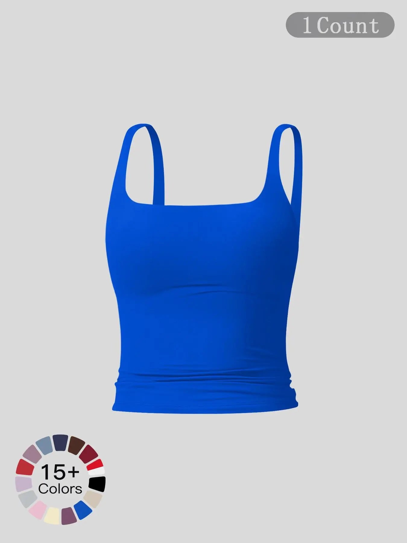Women's Solid Color Sports Tank Top for Yoga & Gym - image 8