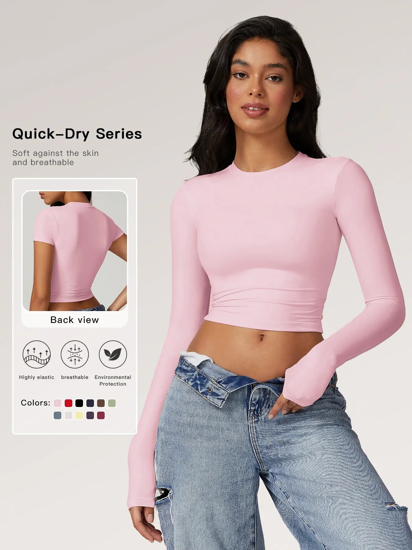 Women's Compression Sports Tee - Quick Drying Long Sleeve