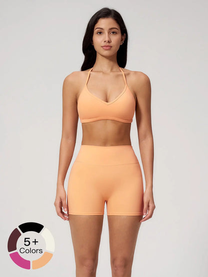 Tight-Fit Halter Backless Yoga Set for Women, Breathable Quick-Dry Cross-Border Casual Activewear…