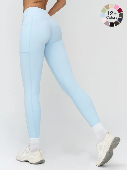 High Waist Yoga Pants for Women, Cross-Waist Fitness Yoga Leggings