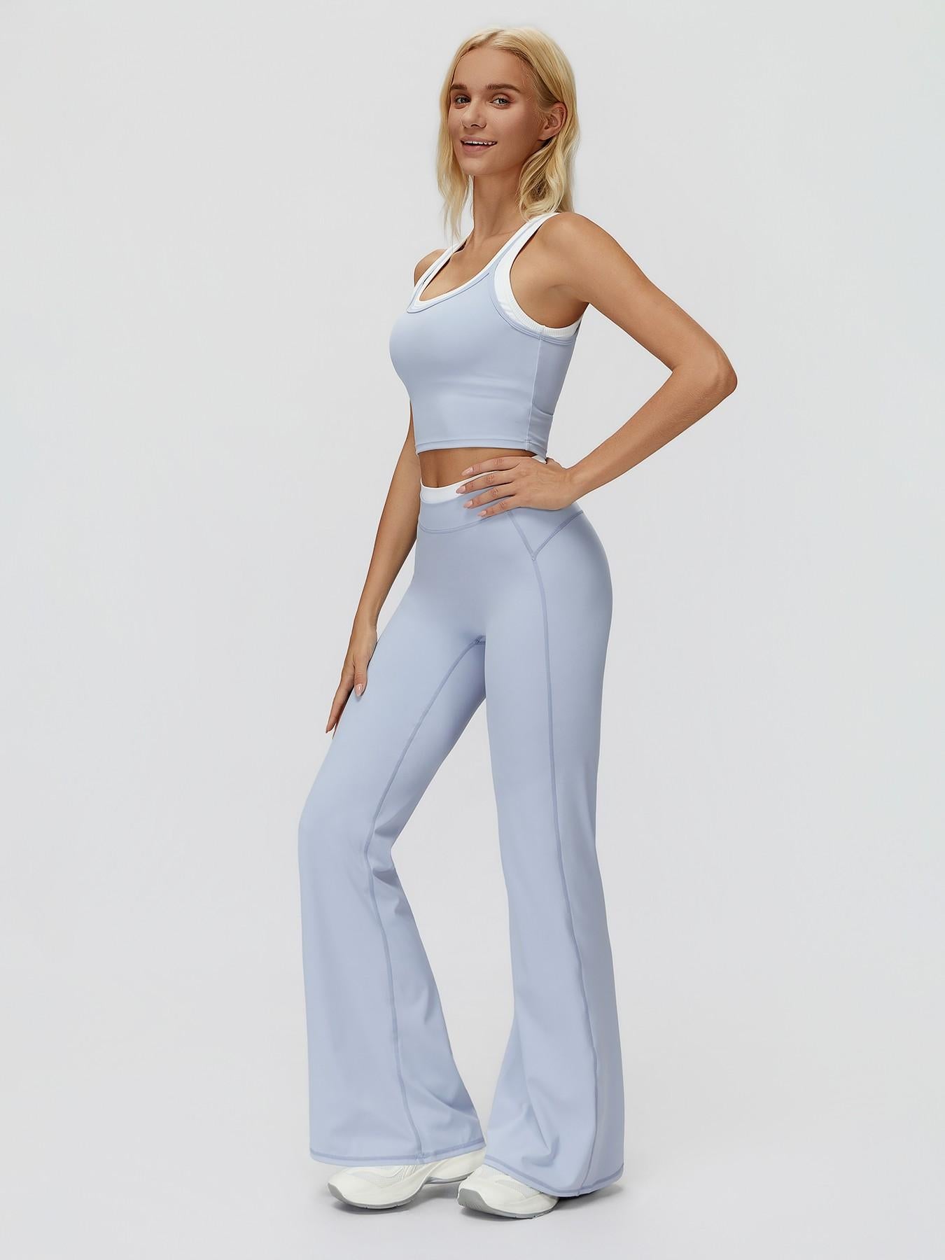Zecuang Cross-Border Yoga Set, Colorblock Naked Feel - image 15