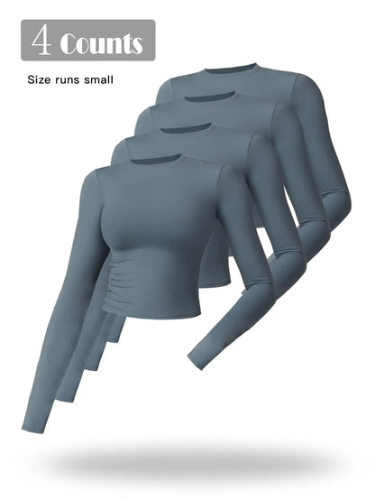 Women's Compression Sports Tee - Quick Drying Long Sleeve