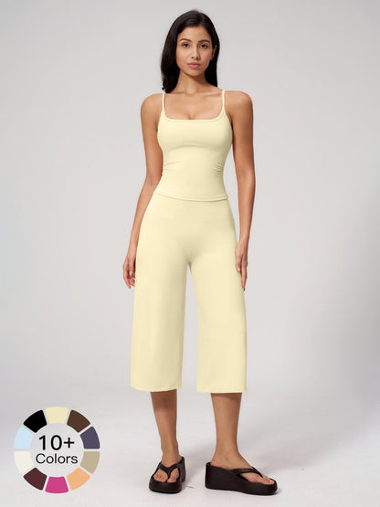 Yoga Tank Top High Waist Quick-Dry Casual Mid-Length Pants Running Outdoor Athletic Sportswear Yoga… - image 24
