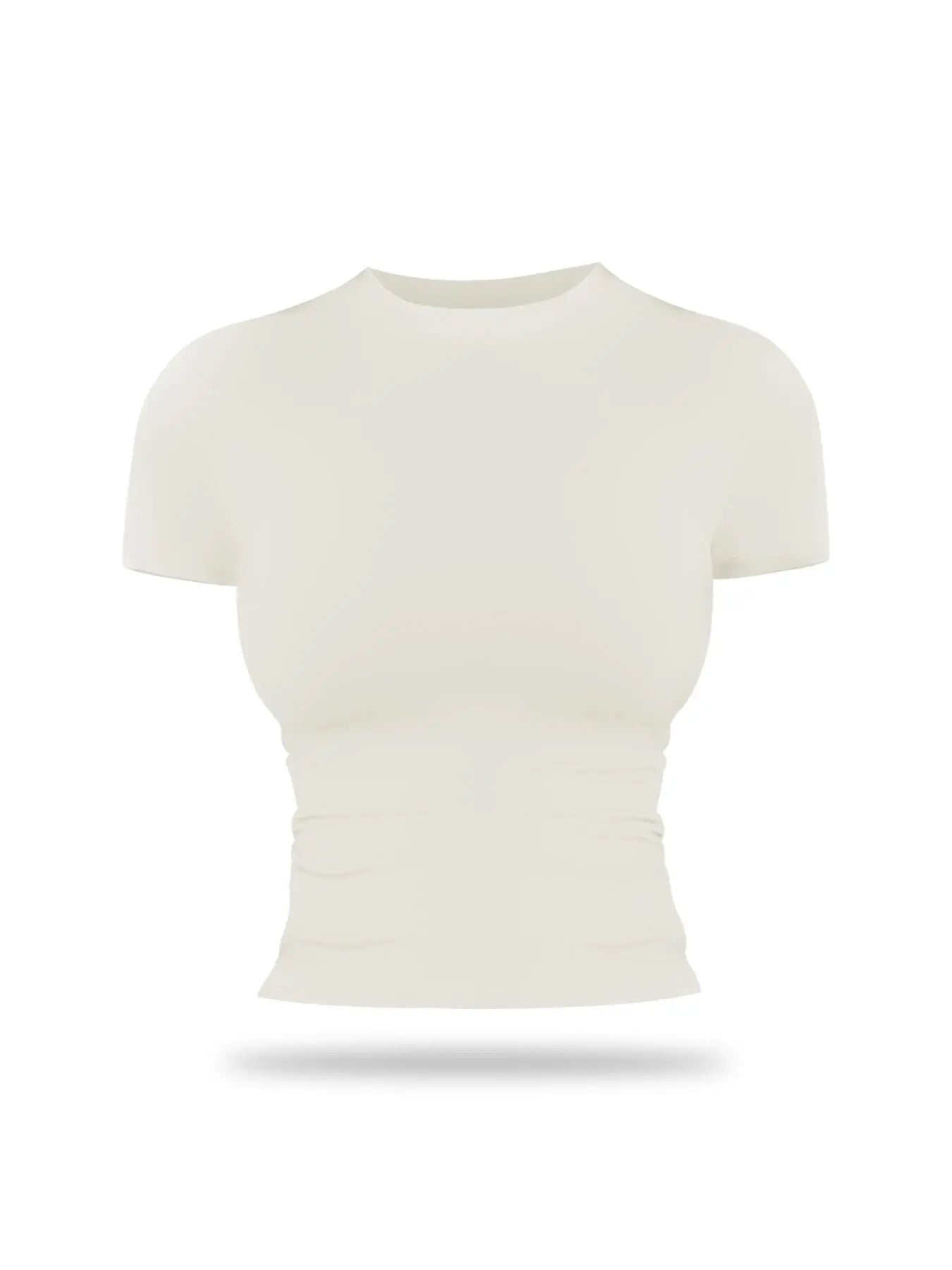 Women's Solid Color Sports Tee, Fitness Sport Top - image 9