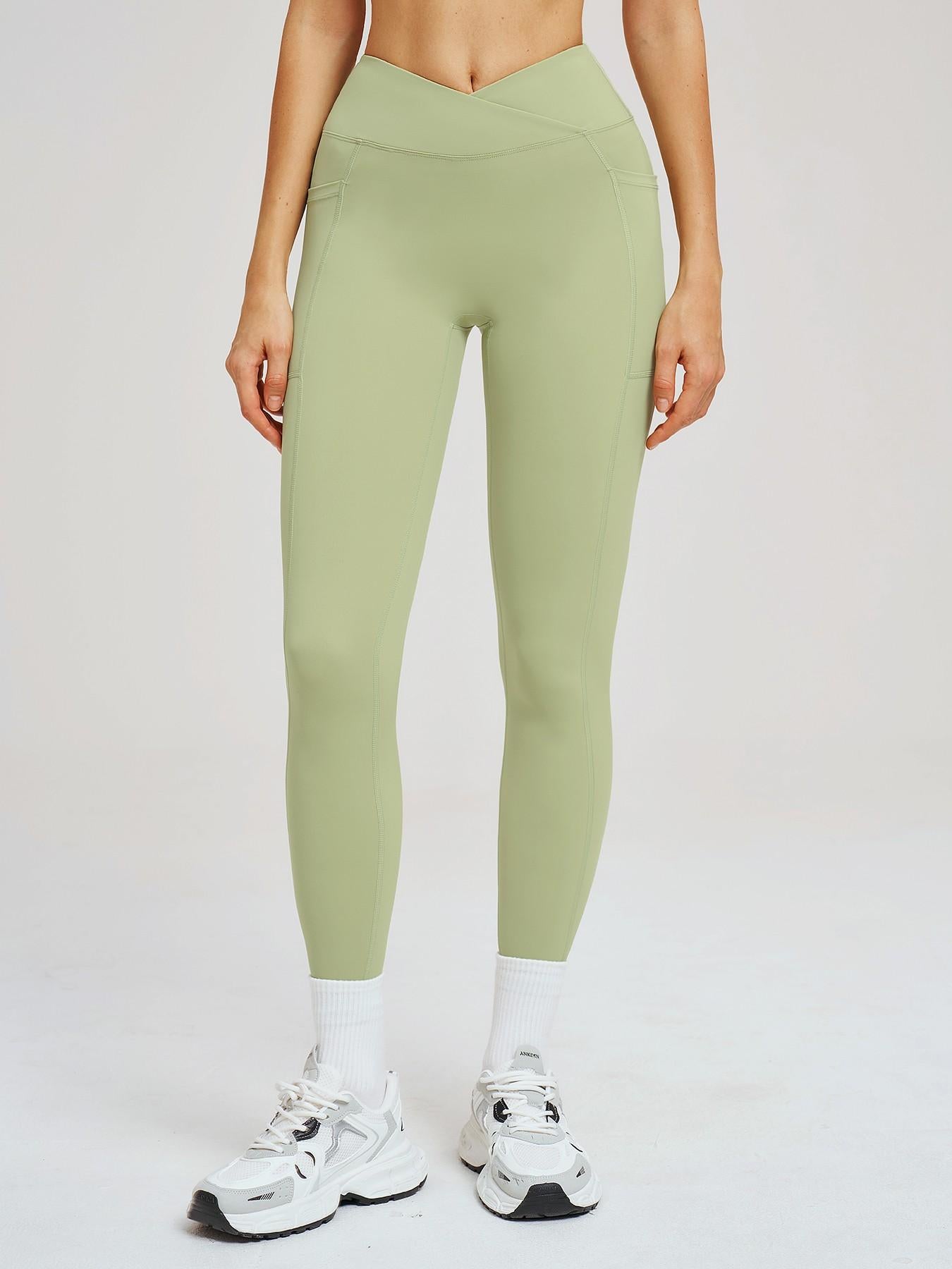 High Waist Yoga Pants for Women, Cross-Waist Fitness Yoga Leggings - image 13