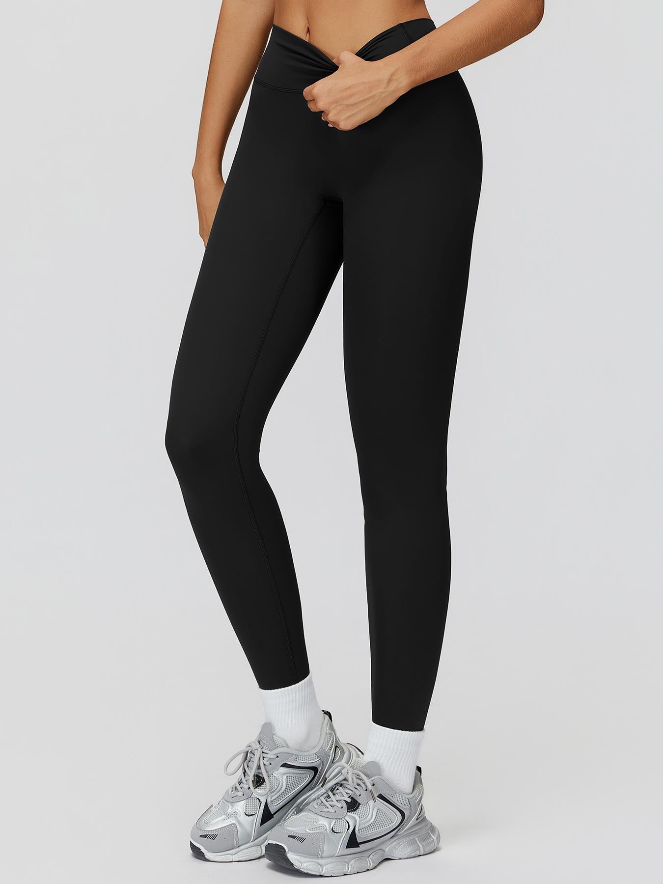 High Waist Yoga Pants, Fitted V-Back Sport Long Pants - image 13
