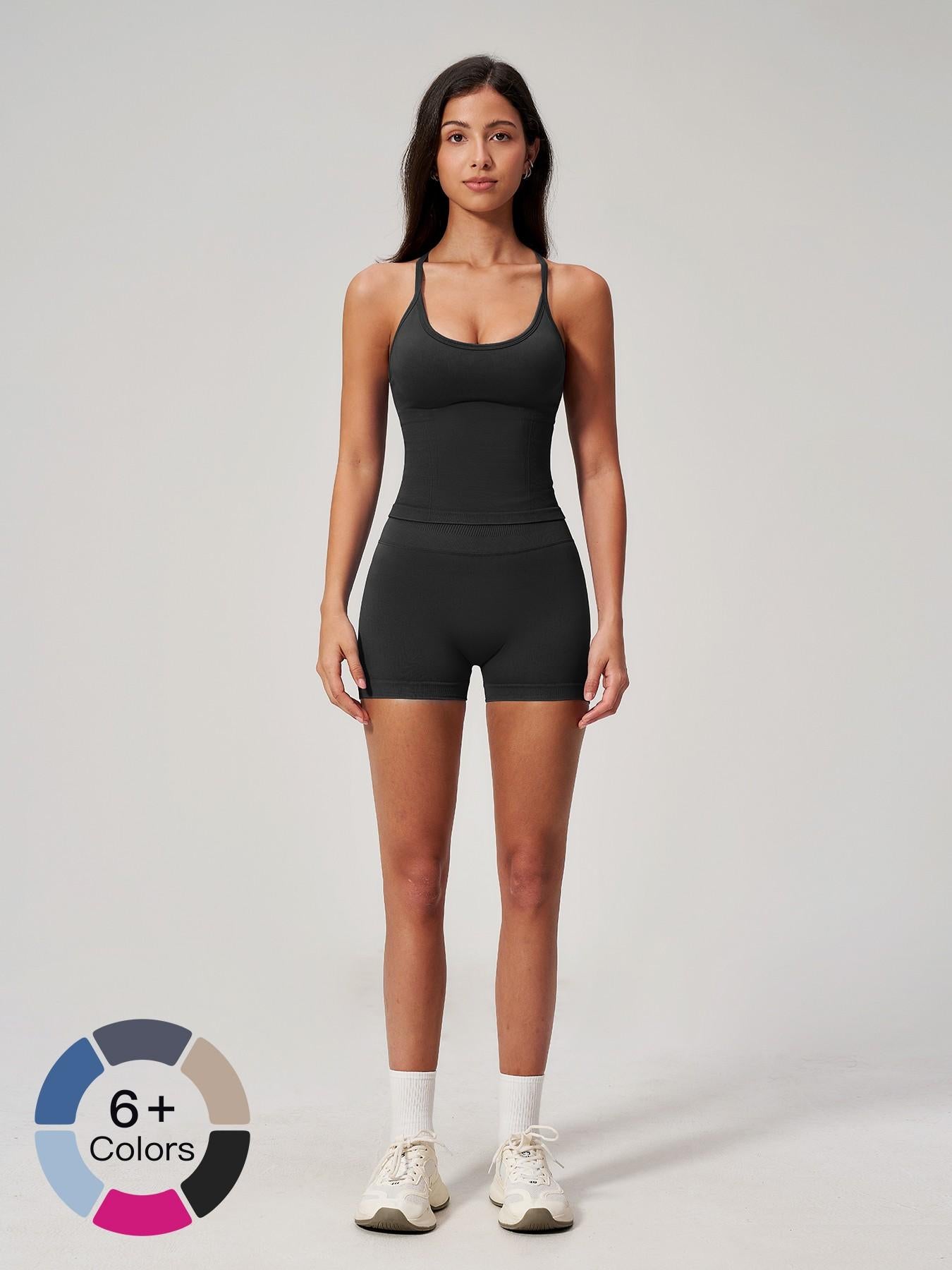 Summer New Yoga Set for Women, Slim Fit Backless Waist Trainer High-Waisted Quick-Dry Breathable Gym… - image 19