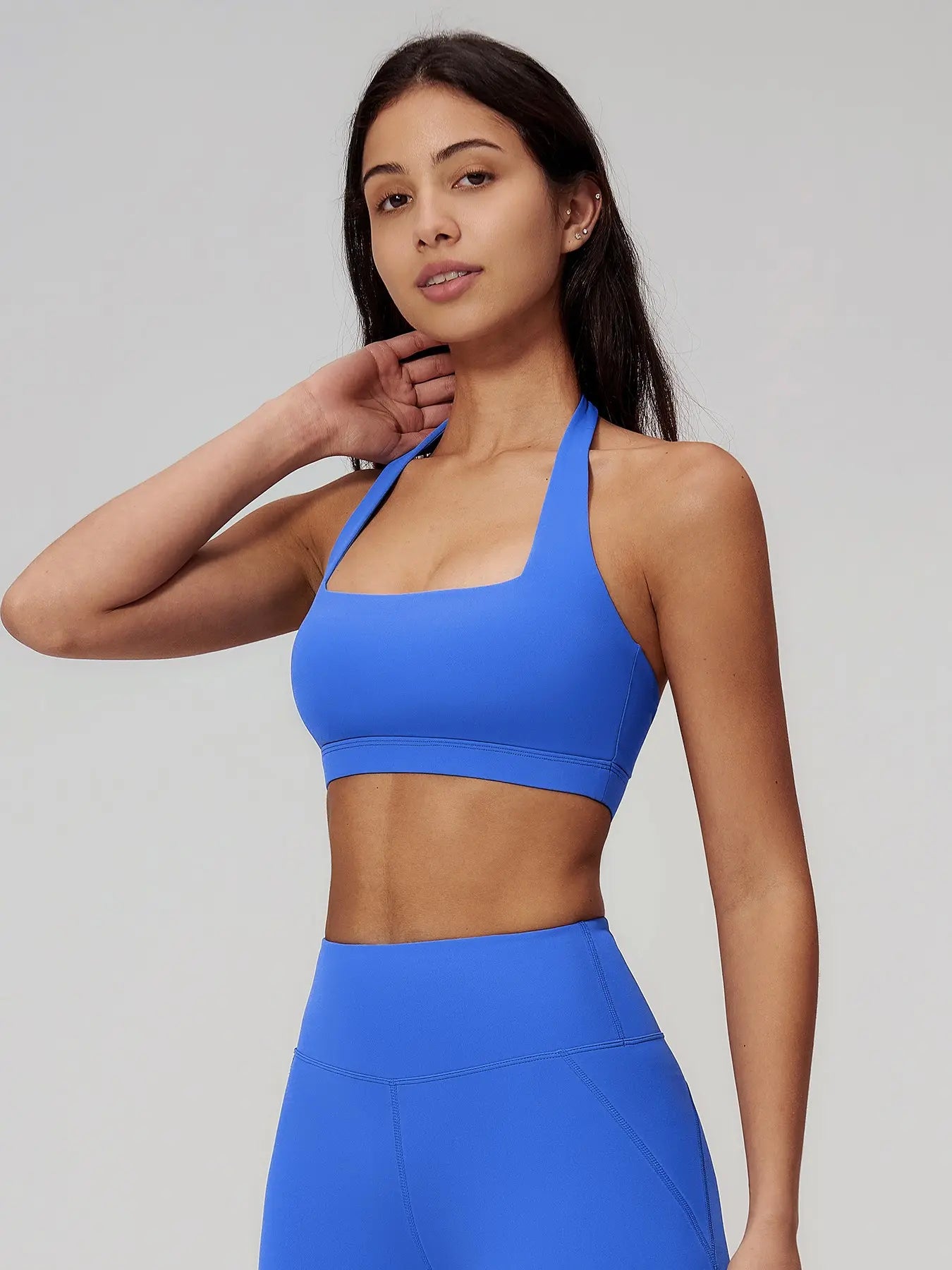 Summer Halter Cloudy Yoga Bra, Hollow Back Yoga Top - image 9