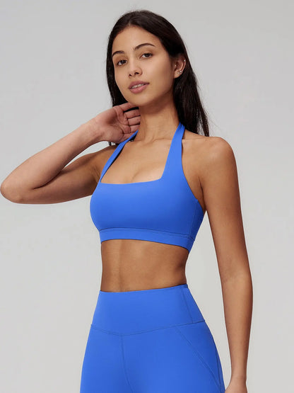 Summer Halter Cloudy Yoga Bra, Hollow Back Yoga Top - image 9