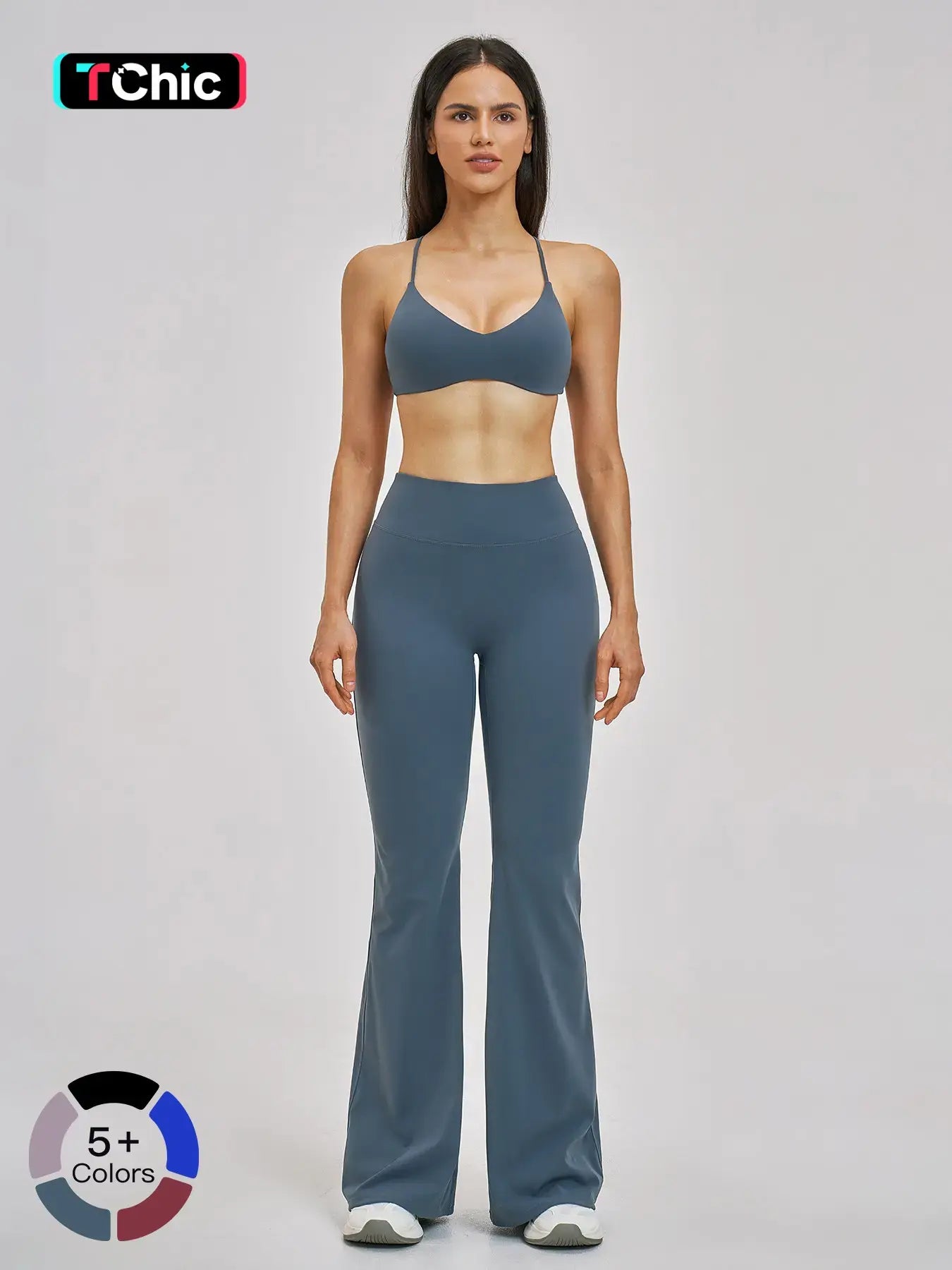 Cross-Border Tight Back Yoga Set, Fleece Fashion Micro Fitness Sports Set