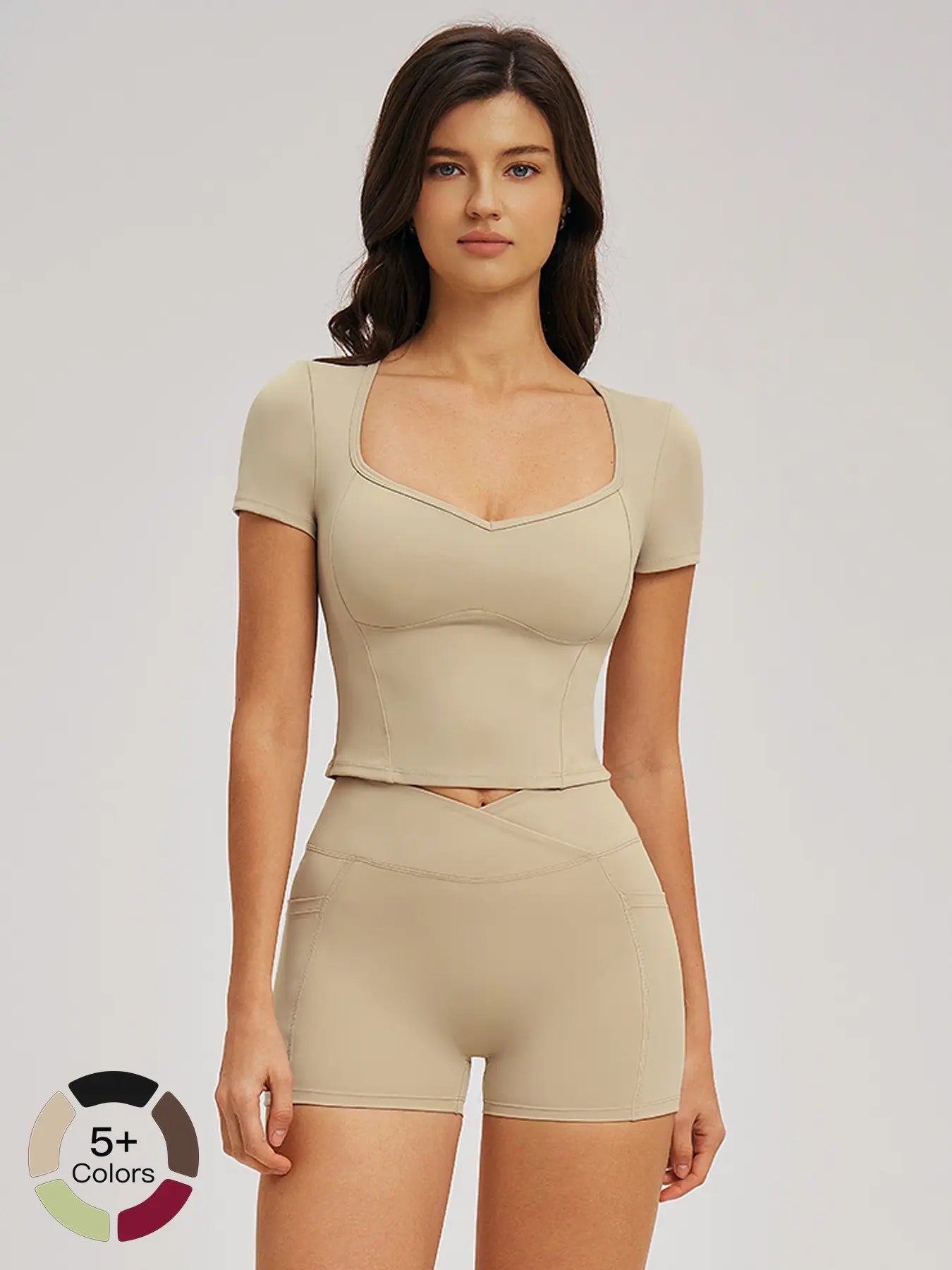 Spring Bare-feel Ultra-thin Sports Set, Tight Fashion Casual Yoga Set
