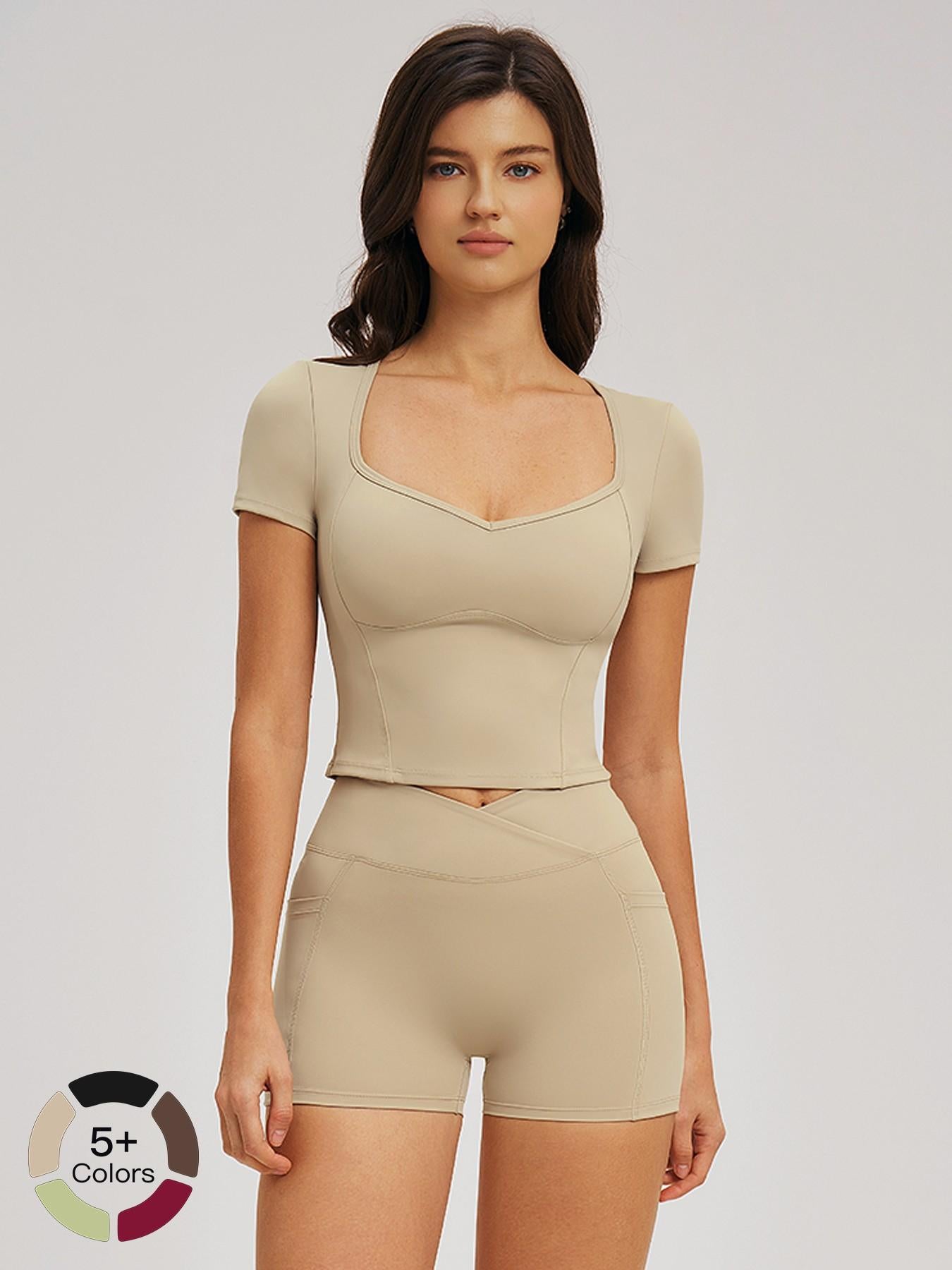 Spring Bare-feel Ultra-thin Sports Set, Tight Fashion Casual Yoga Set - image 21