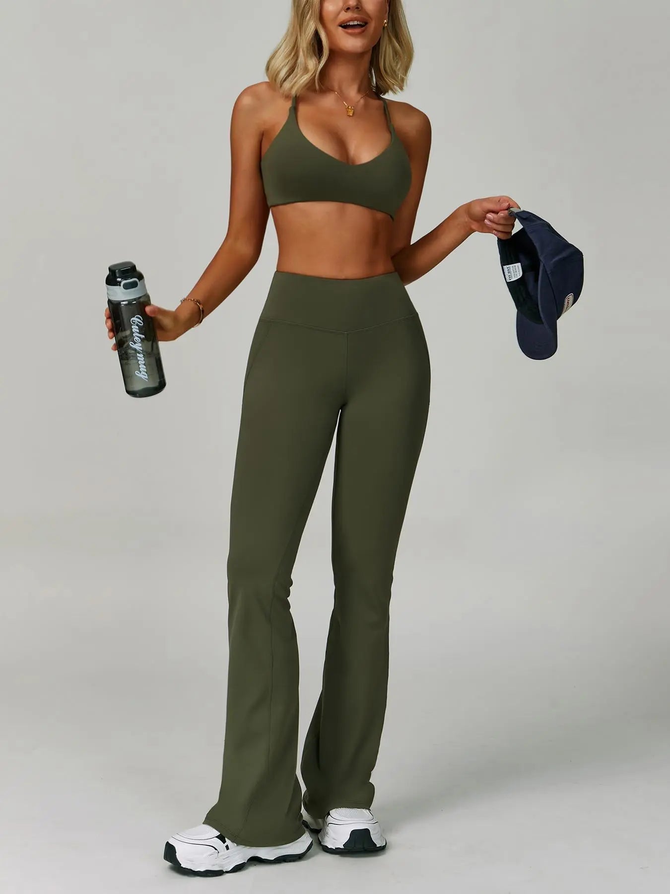 Women's 2-Piece Sports Pants Set Yoga, Running Outfits & Fitness Activewear