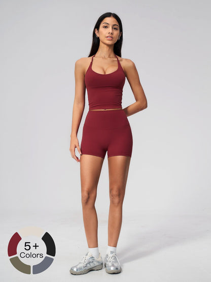 Women's Yoga Set with Padded Bra, Backless High-Waisted Quick-Dry Sportswear - image 19