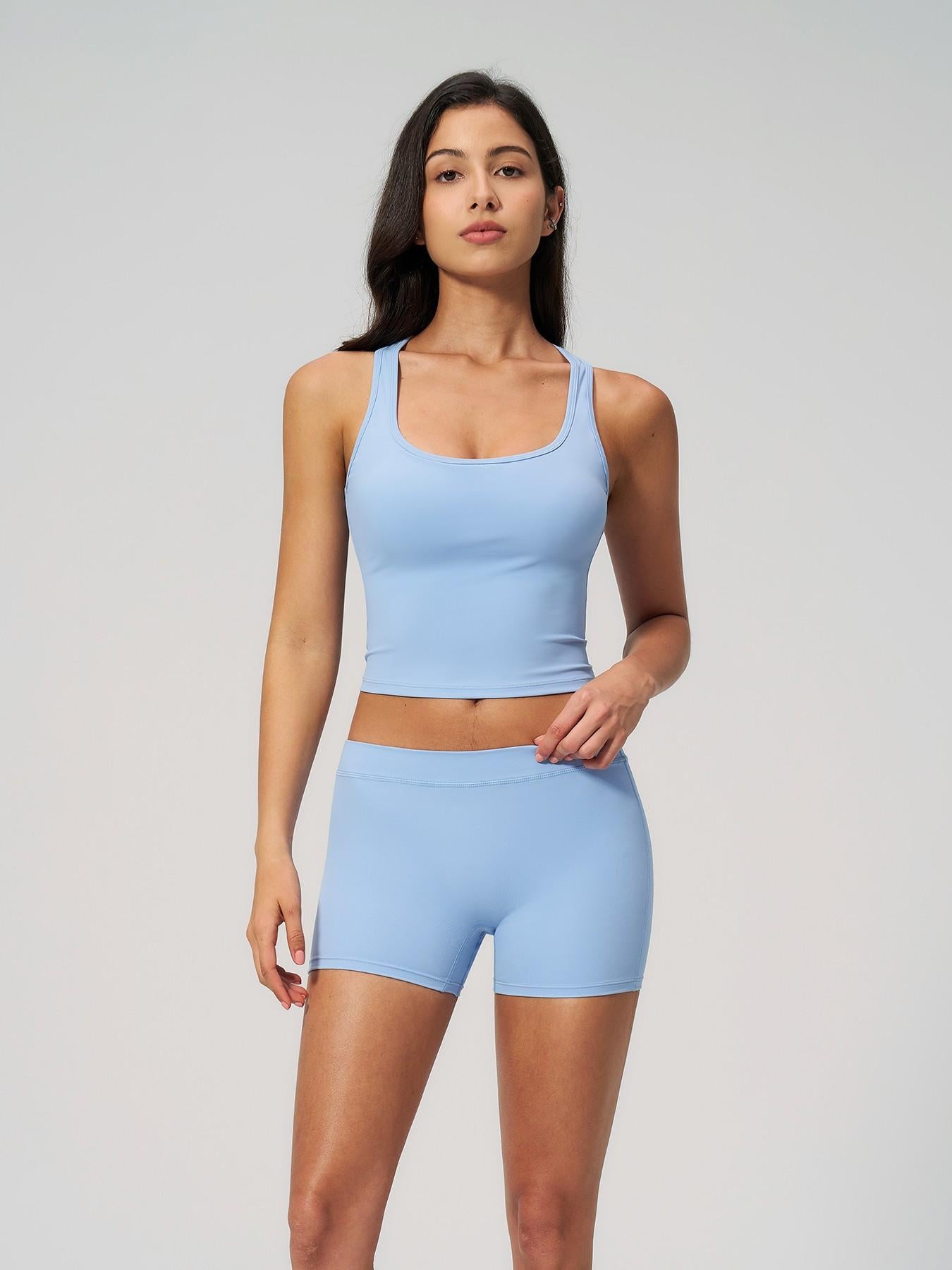 Women's Yoga Set, Fleece Square Neck Backless Outerwear - image 16