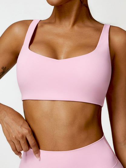 Women's Solid Backless Sports Bra, Quick Drying Breathable Comfortable Wireless Workout Yoga Bra - image 13