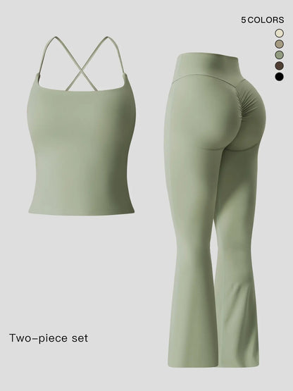 Women's Sportswear Two-Piece Set High-Strength Support Yoga Quick-Dry Form Fitting Activewear…