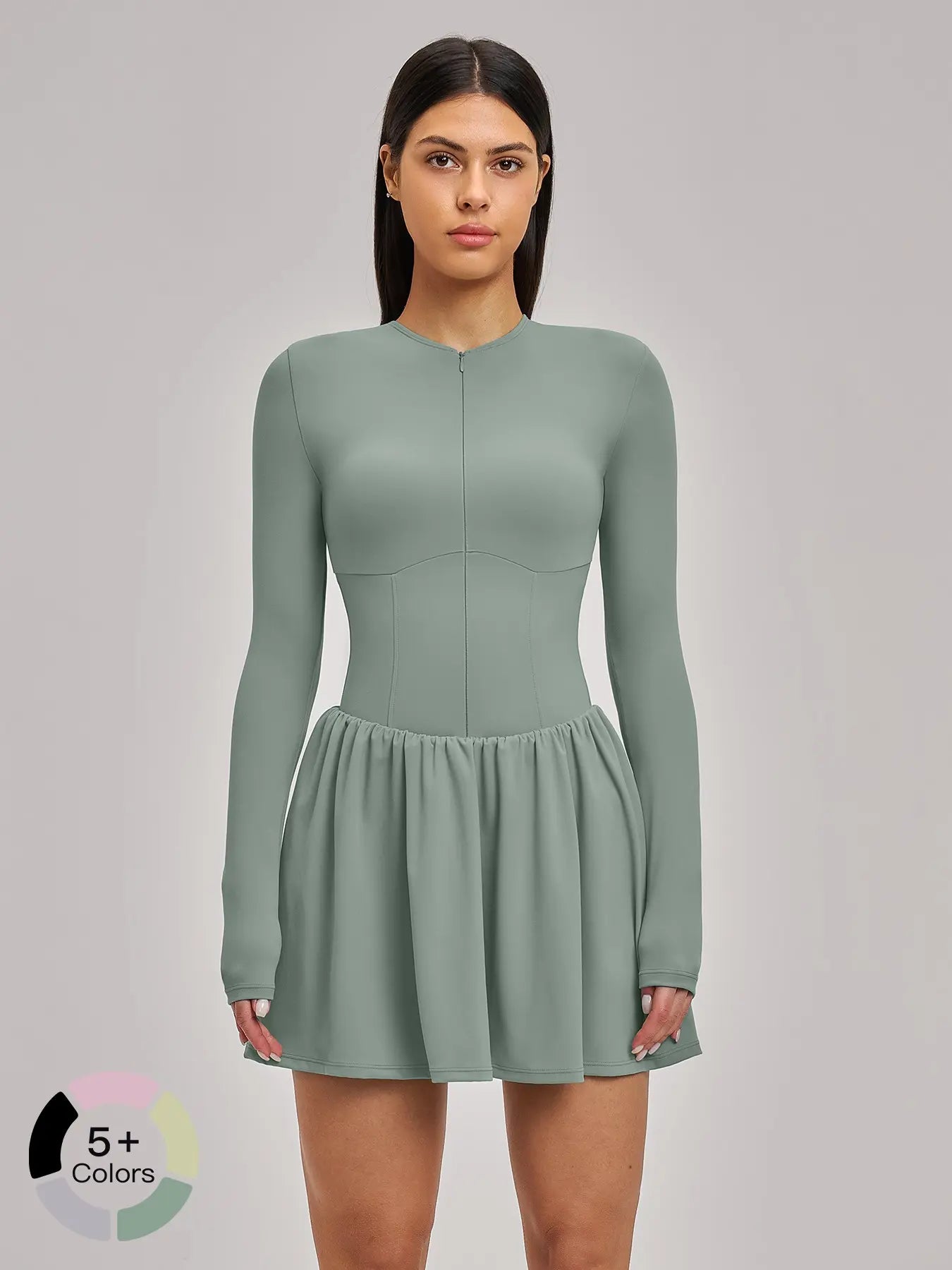 Nude Feel Two-Piece Tennis Skirt, Anti-Slip Inner Layer