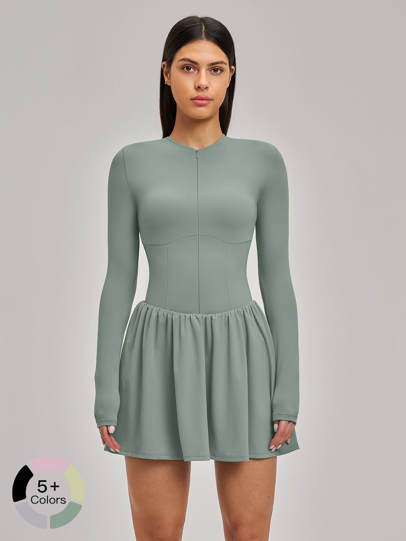 Nude Feel Two-Piece Tennis Skirt, Anti-Slip Inner Layer - image 16