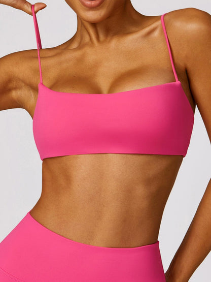 Women's Solid Backless Stretch Sports Bra, Sporty Breathable Comfortable Quick Drying Bra - image 18