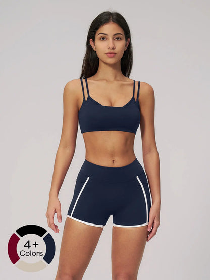 Women's Bare-Look Yoga Set, Contrast Stitching - image 7