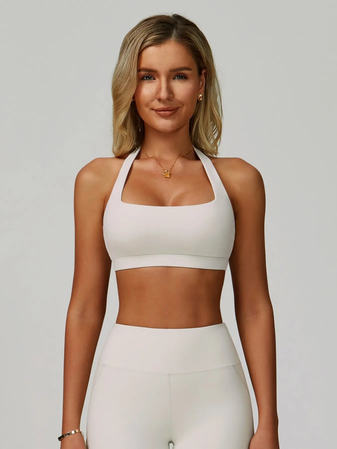 Summer Halter Cloudy Yoga Bra, Hollow Back Yoga Top - image 7