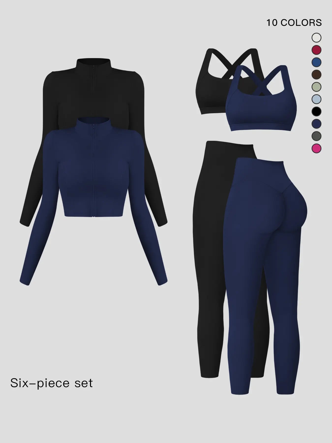 Women's Criss Cross Crop Tank & High Waist Leggings Set