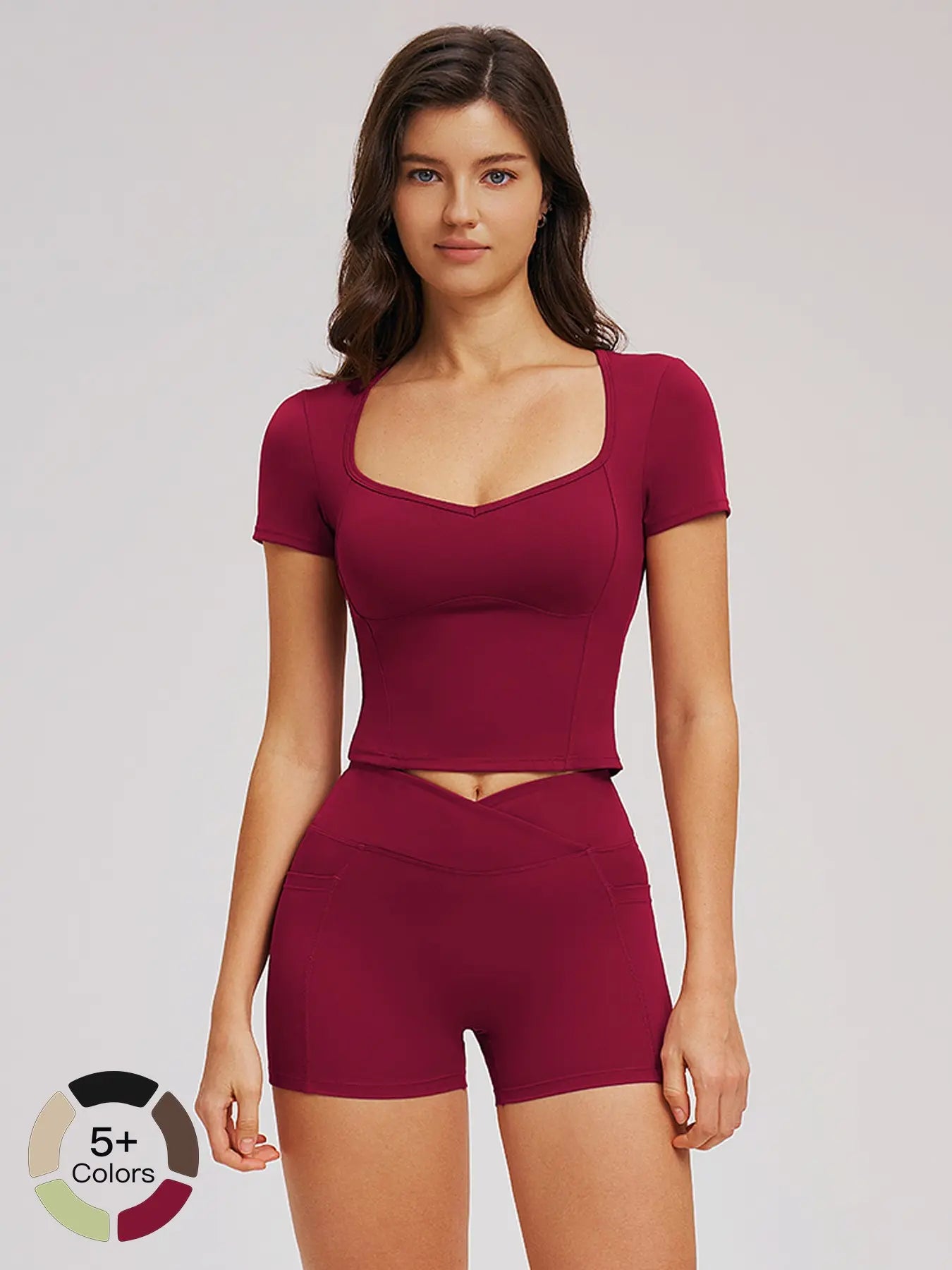 Spring Bare-feel Ultra-thin Sports Set, Tight Fashion Casual Yoga Set