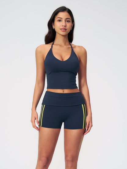 High-Waisted Yoga Set, Halter Neck Backless Tight Fit - image 14