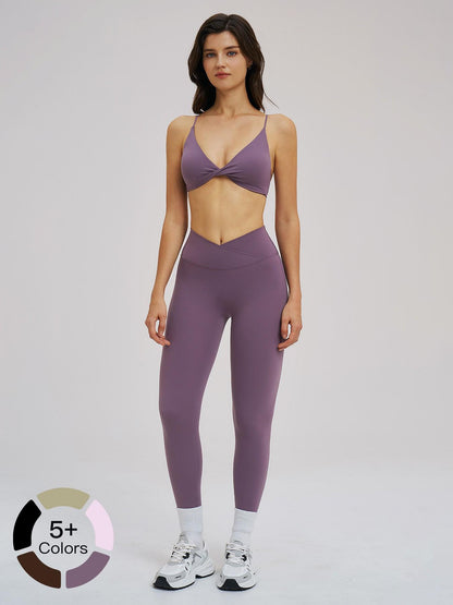 Cross-Border Yoga Set, Fleece-Lined Thin Strap Back Support Tight Fit - image 9