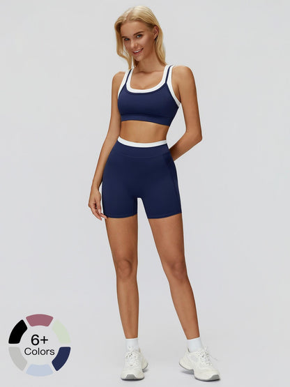 Women's Two-Piece Colorblock Yoga Set, Activewear Set - image 19