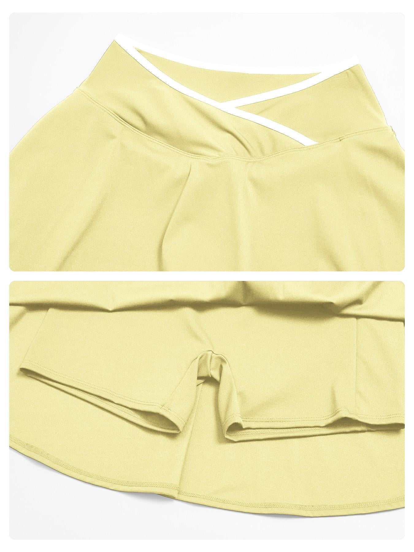 Summer New Outdoor Breathable Sports Tennis Skirt Workout Skirts, Colorblock Anti-Exposure High Waist… - image 17