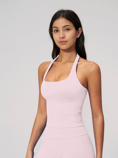 Women's New Halter Yoga Tank Top, Outdoor Square Sport Fitness Tight Quick-Dry Vest - image 14