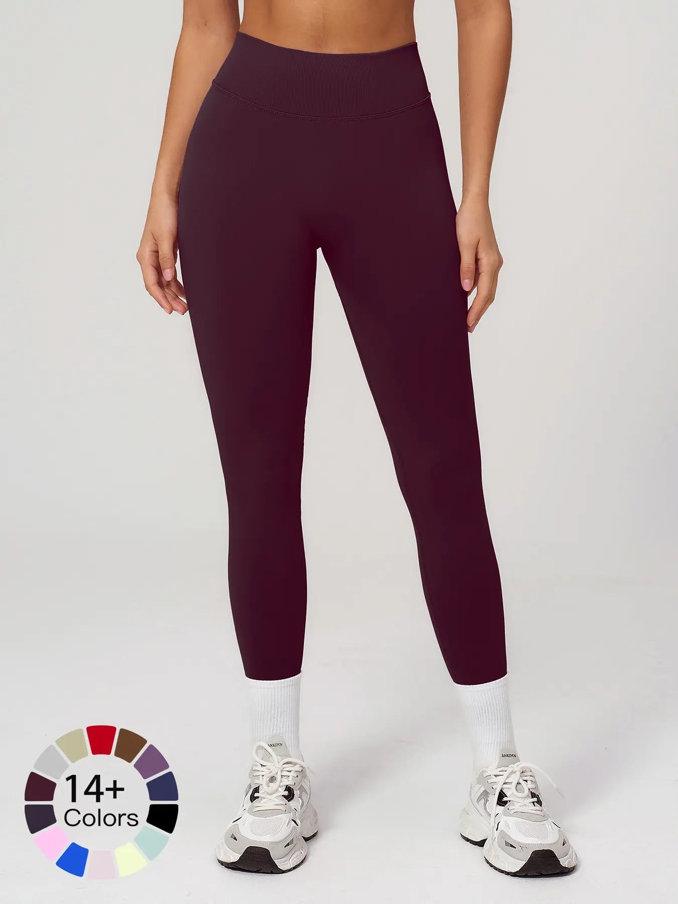 Seamless Peach Butt Yoga Pants, V-Shape Tight Fit Slimming Running Sports Quick-Dry Fitness Long Pants - image 7