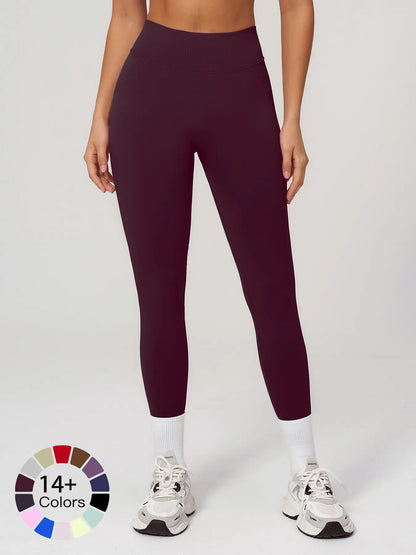 Seamless Peach Butt Yoga Pants, V-Shape Tight Fit Slimming Running Sports Quick-Dry Fitness Long Pants